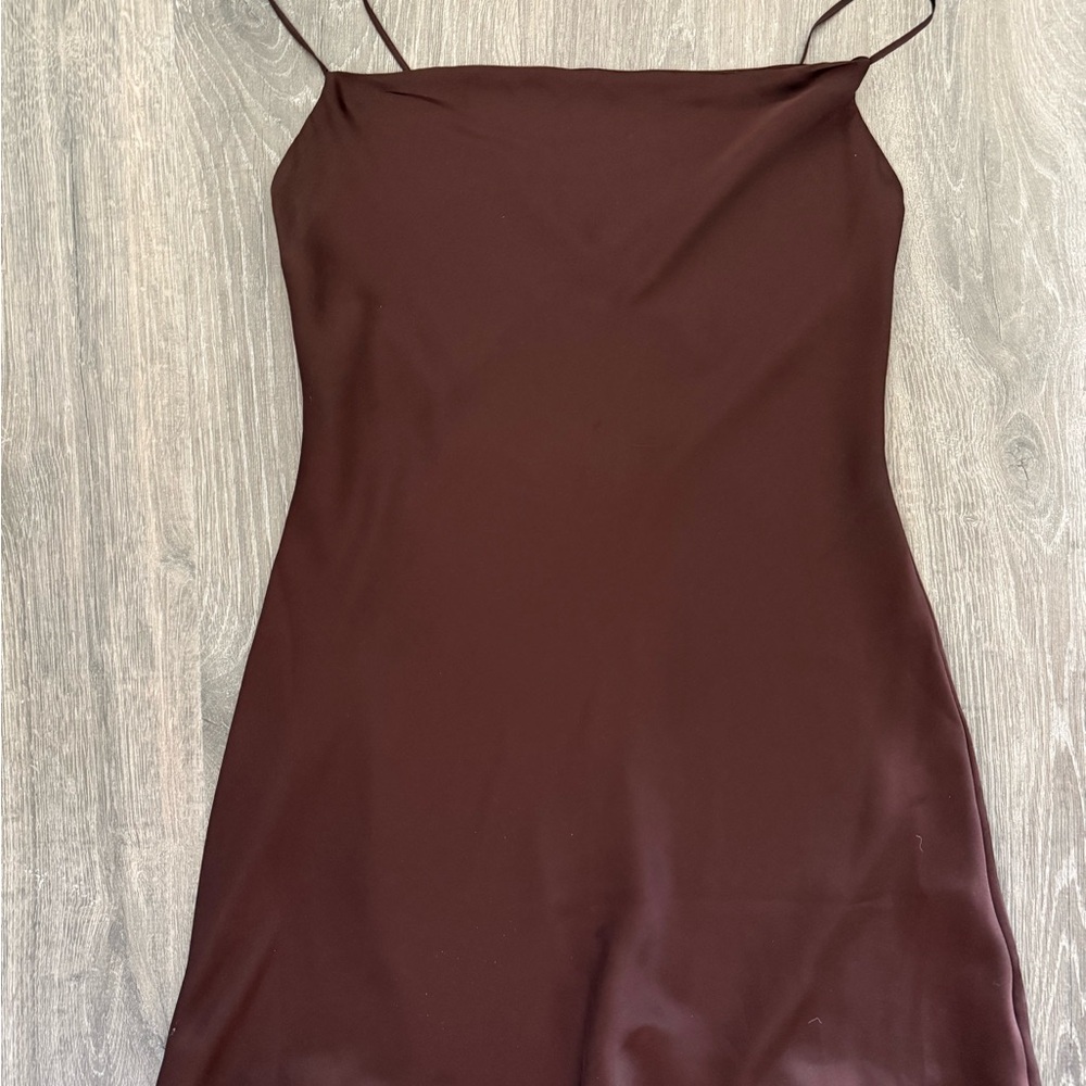 Abercrombie & Fitch Rich Brown Slip Dress